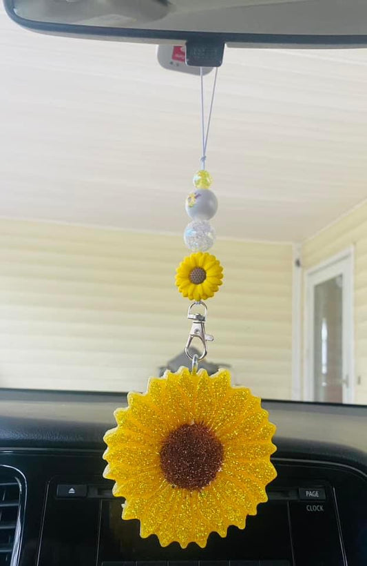 Sunflower Freshie with Custom Hanger